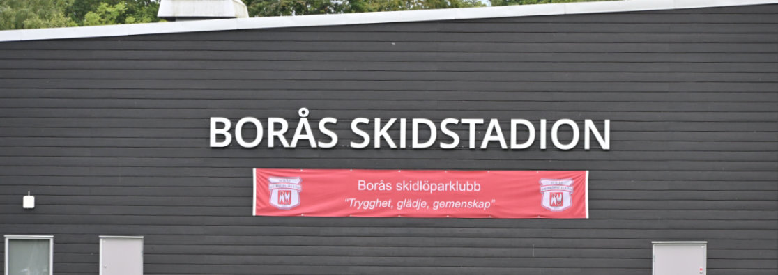 Schild am Skistadion Borås
